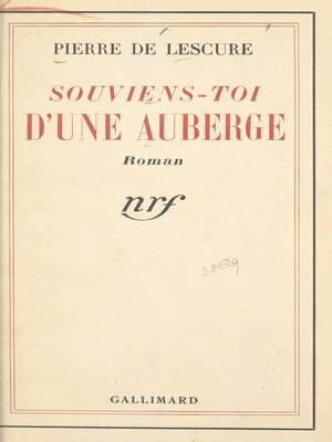 cover image of Souviens-toi d'une auberge